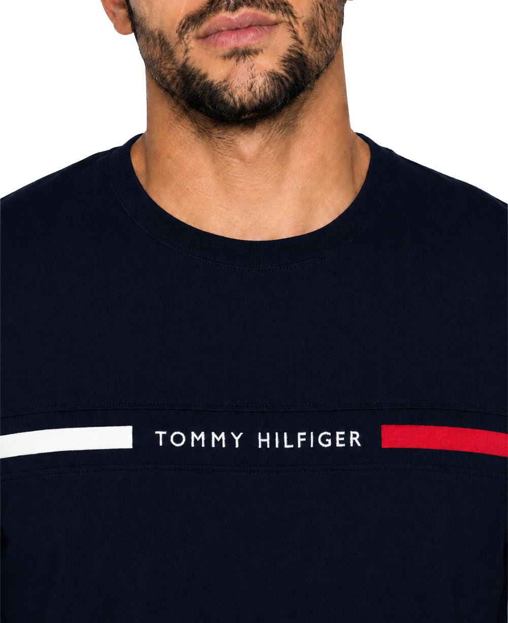 Camiseta Azul Marinho Chest Insert Tee - Tommy Hilfiger