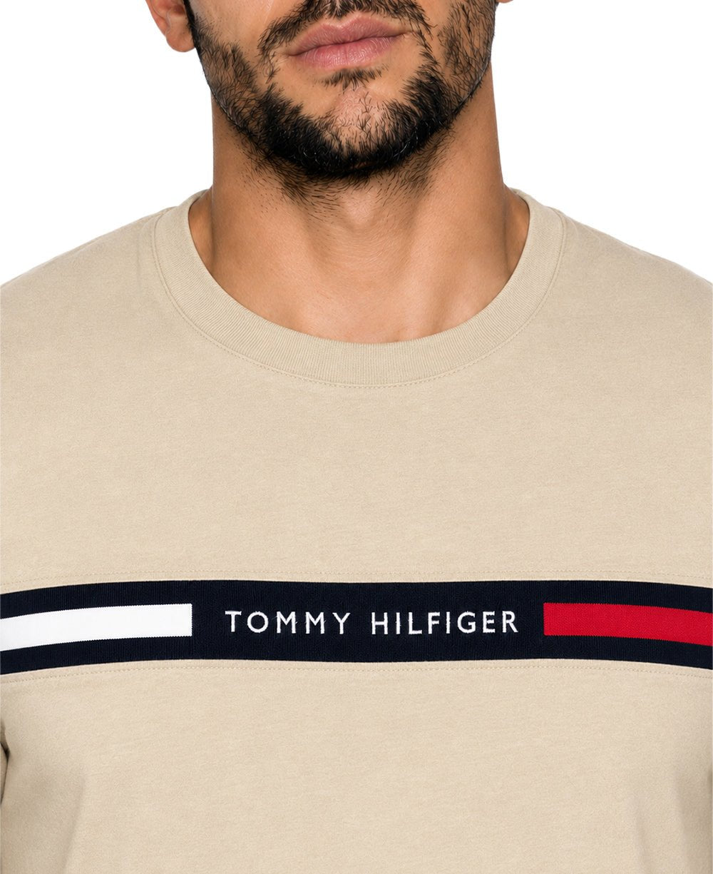 Camiseta Caqui Masculina Chest Insert Tee - Tommy Hilfiger