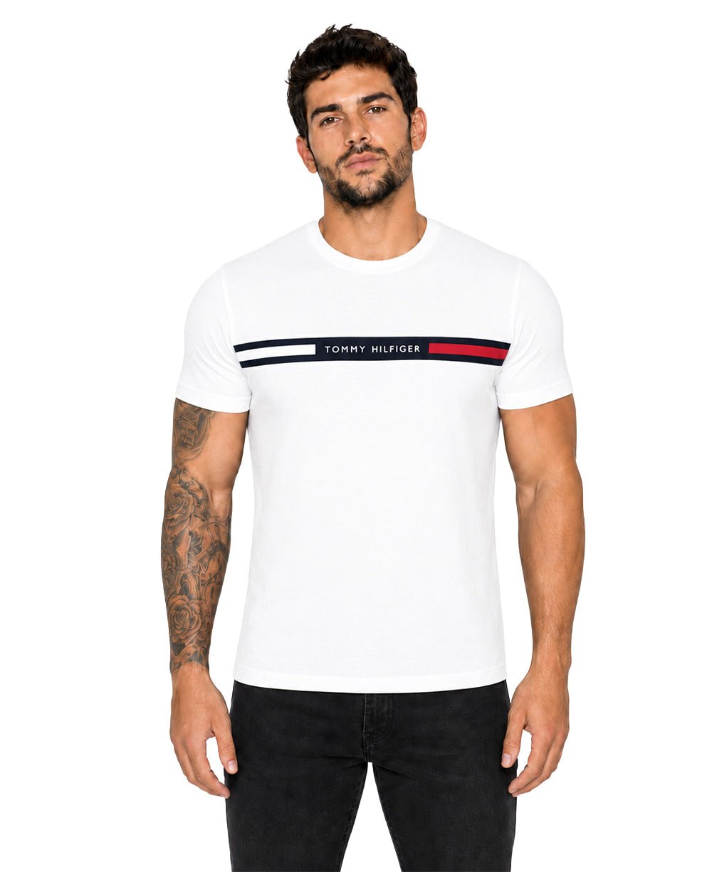 Camiseta Branca Masculina Chest Insert Tee - Tommy Hilfiger