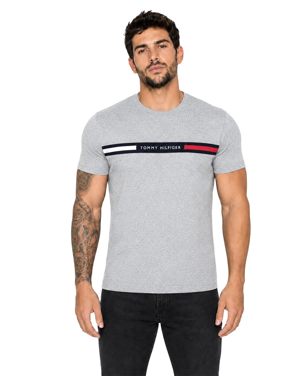 Camiseta Cinza Masculina Chest Insert Tee - Tommy Hilfiger