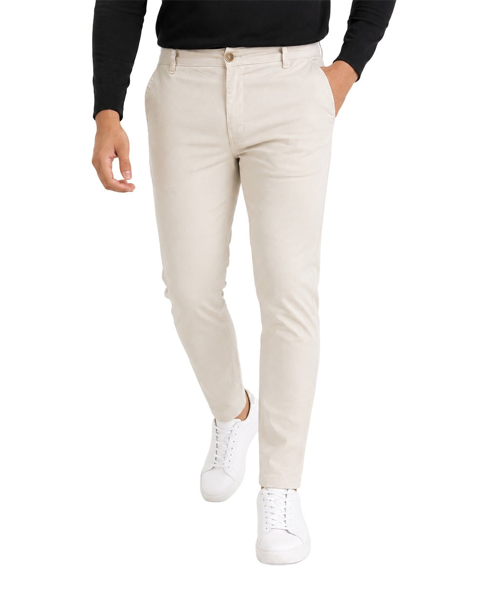 Calça Alfaiataria Bege Masculina Slim - Tommy Hilfiger