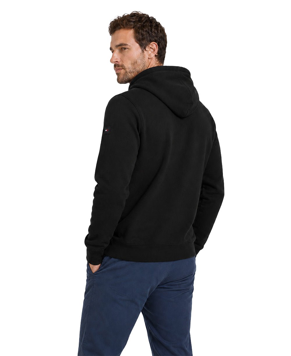 Moletom Preto Masculino Com Capuz Logo no Peito - Tommy Hilfiger