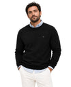 Suéter Masculino Preto Essential Com Gola Redonda - Tommy Hilfiger