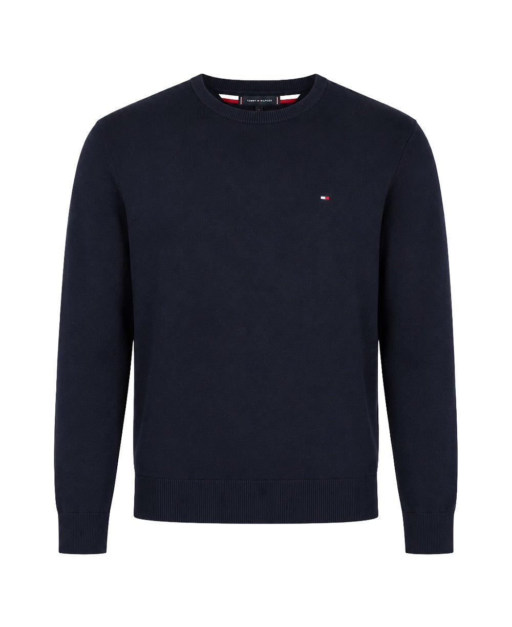 Suéter Azul Marinho Essential Gola Redonda - Tommy Hilfiger