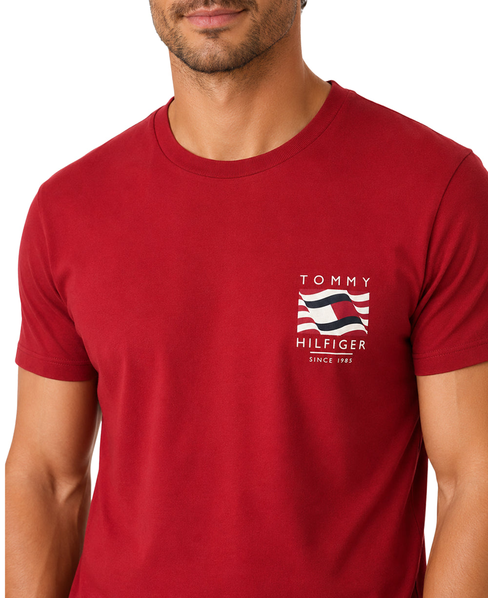 Camiseta Vermelha Masculina Since 1985 Estampada - Tommy Hilfiger