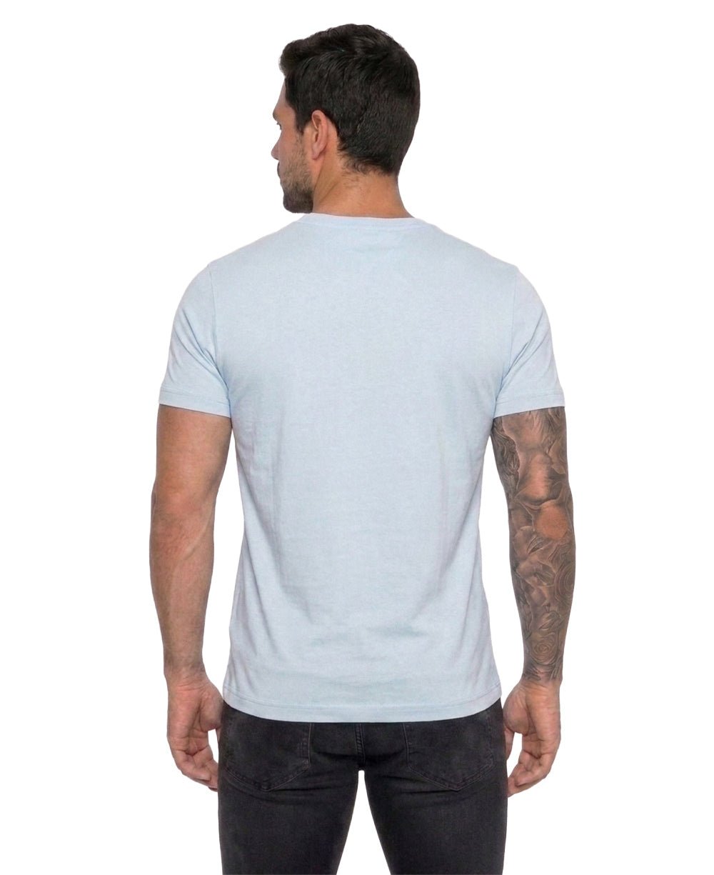 Camiseta Azul Claro Masculina Clássic Cotton - Tommy Hilfiger