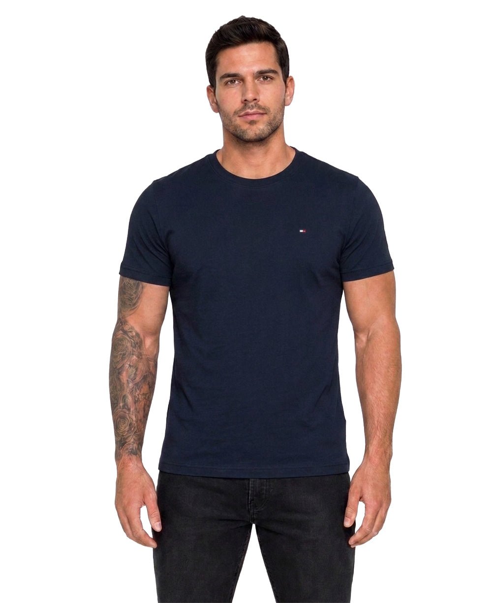 Camiseta Azul Marinho Masculina Clássic Cotton - Tommy Hilfiger
