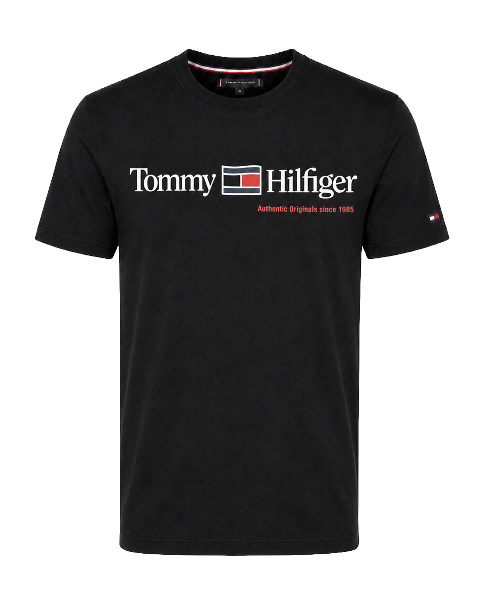 Camiseta Preta Masculina Authentic Originals 1985 - Tommy Hilfiger