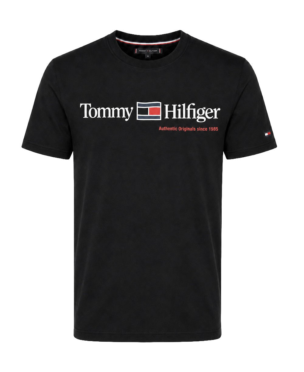 Camiseta Preta Masculina Authentic Originals 1985 - Tommy Hilfiger