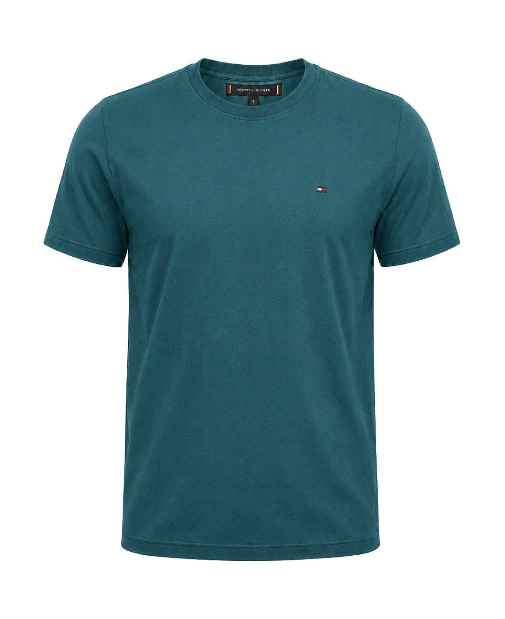 Camiseta Clássica Verde Água Masculina - Tommy Hilfiger