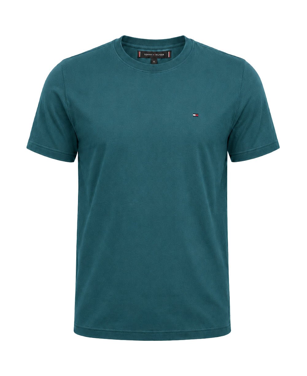 Camiseta Clássica Verde Água Masculina - Tommy Hilfiger