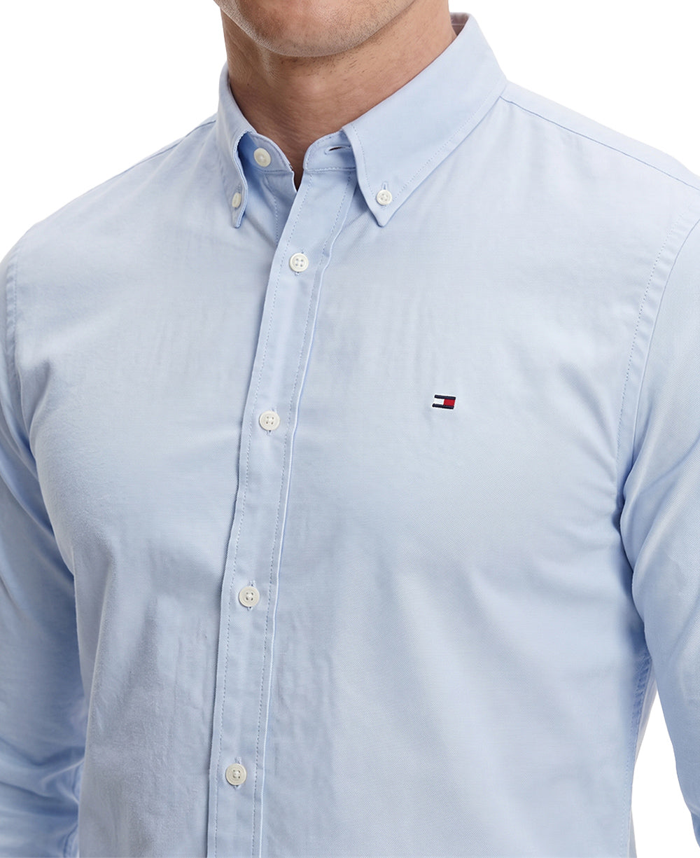 Camisa Social Azul Claro Masculina Regular Fit Strech - Tommy Hilfiger