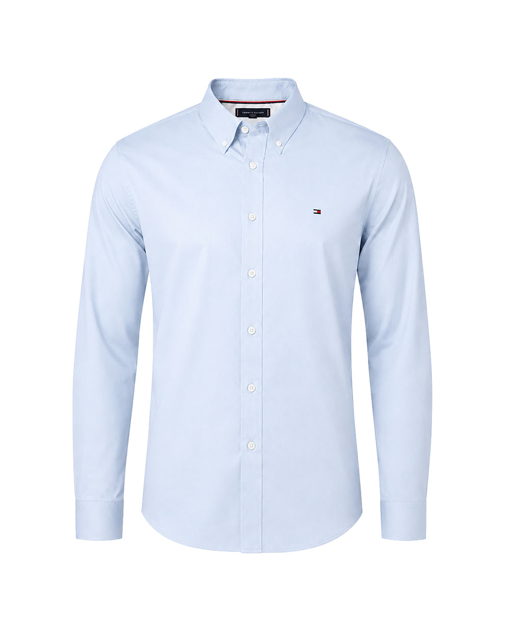 Camisa Social Azul Claro Masculina Regular Fit Strech - Tommy Hilfiger
