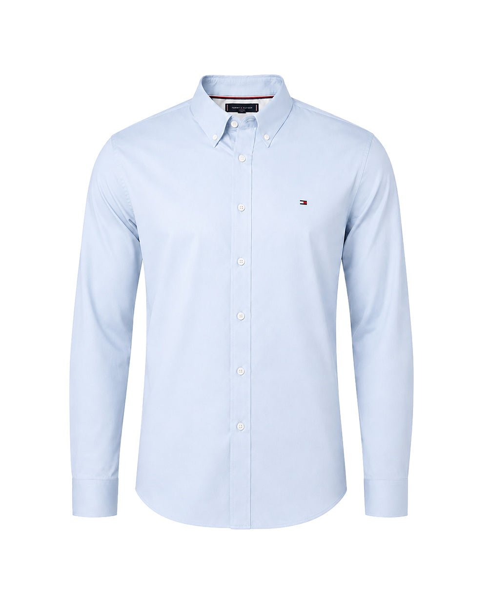 Camisa Social Azul Claro Masculina Regular Fit Strech - Tommy Hilfiger