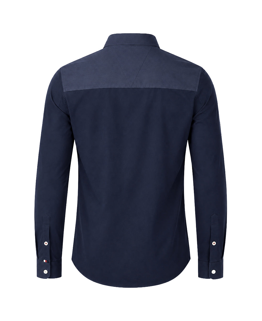 Camisa Social Azul Marinho Masculina Regular Fit Strech - Tommy Hilfiger