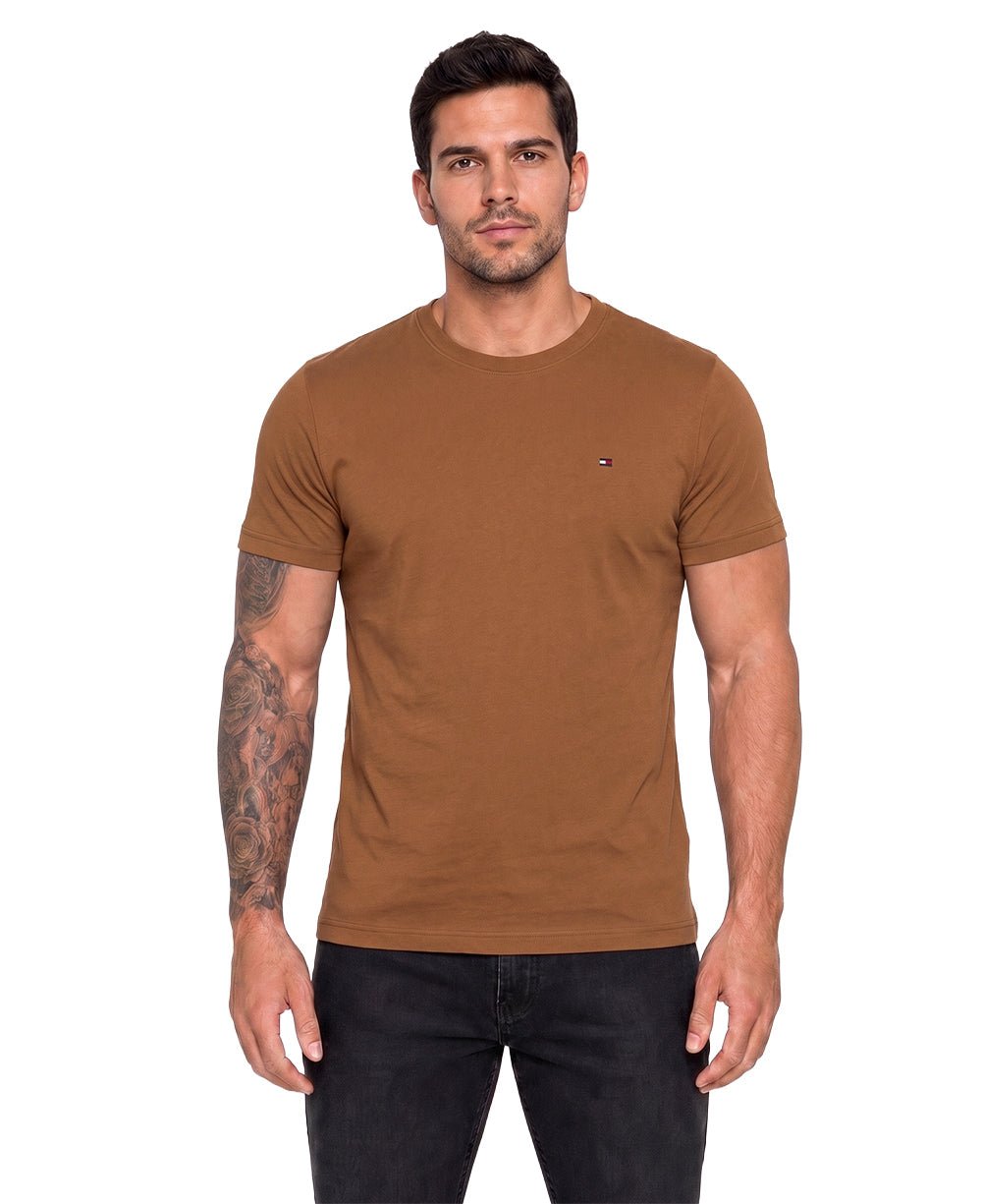 Camiseta Marrom Masculina Clássic Cotton - Tommy Hilfiger