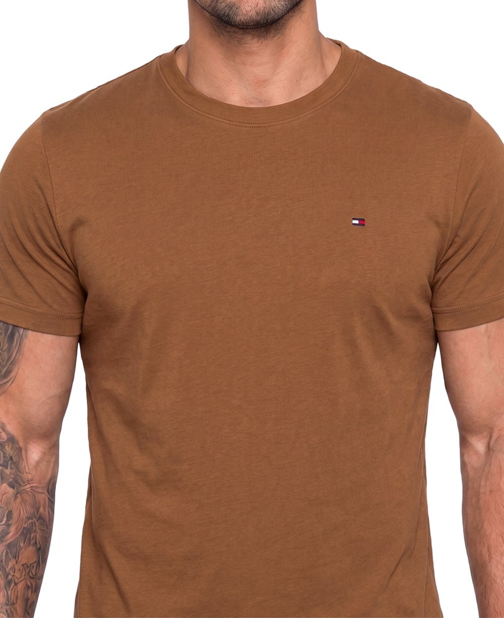 Camiseta Marrom Masculina Clássic Cotton - Tommy Hilfiger