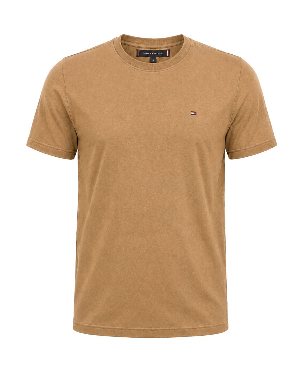 Camiseta Caqui Escura Masculina Classic Cotton - Tommy Hilfiger