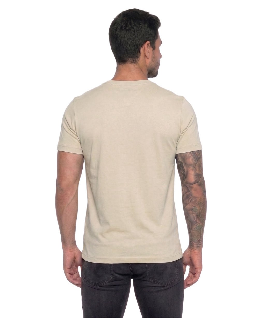 Camiseta Bege Claro Masculina Classic Cotton - Tommy Hilfiger