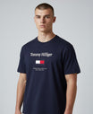 Camiseta Azul Marinho Masculino Embro Flag Tee - Tommy Hilfiger