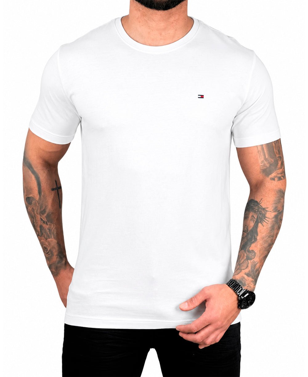 Camiseta Branca Masculina Classic Cotton - Tommy Hilfiger