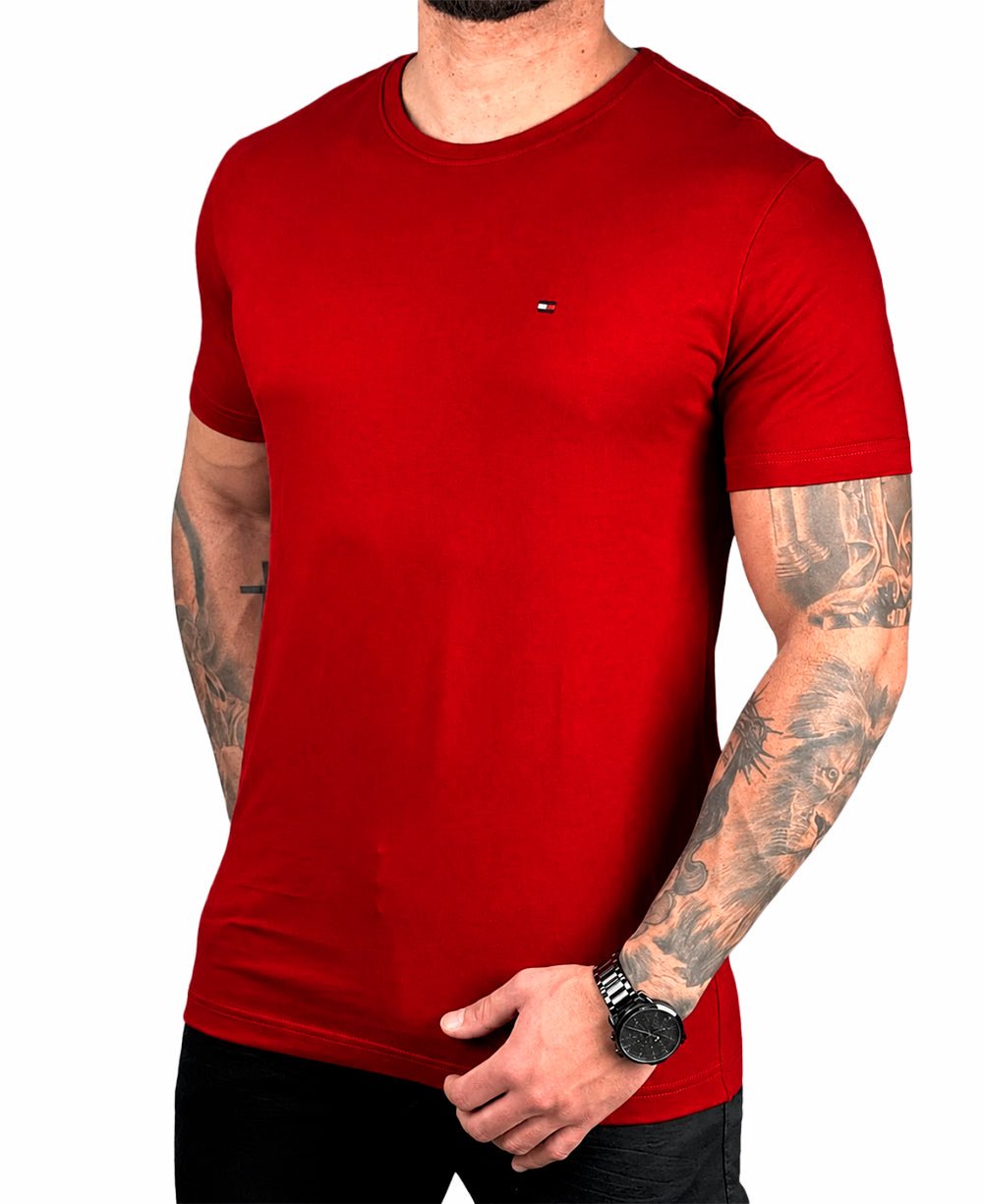 Camiseta Vermelha Masculina Classic Cotton - Tommy Hilfiger