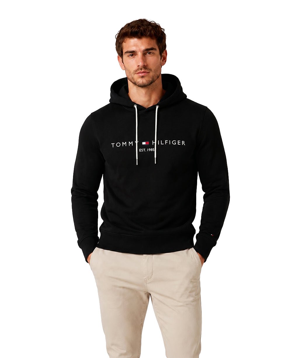 Moletom Preto Masculino 1985 Bordado - Tommy Hilfiger