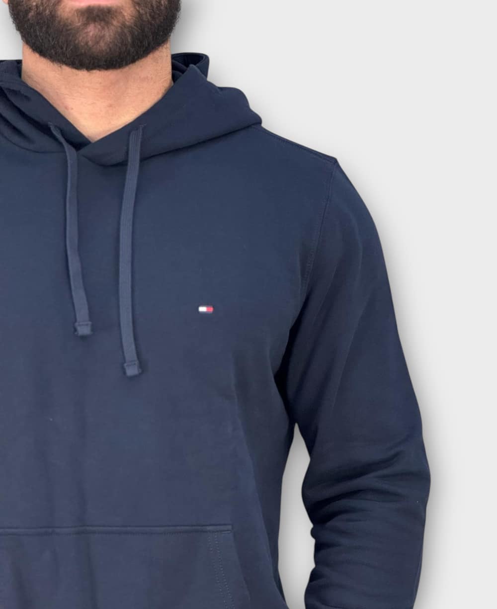 Moletom Azul Marinho Masculino Clássico Felpado - Tommy Hilfiger