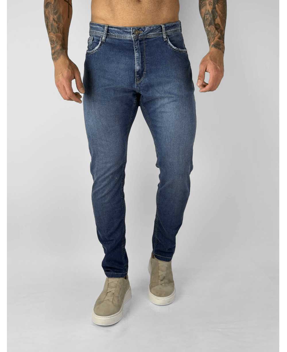 Calça Jeans Azul Medio Skinny - Visual Jeans