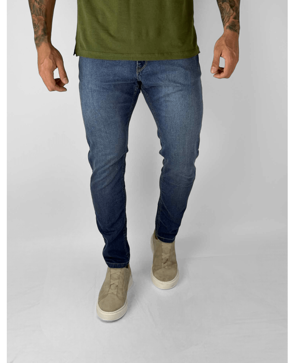 Calça Jeans Azul Medio Skinny - Visual Jeans