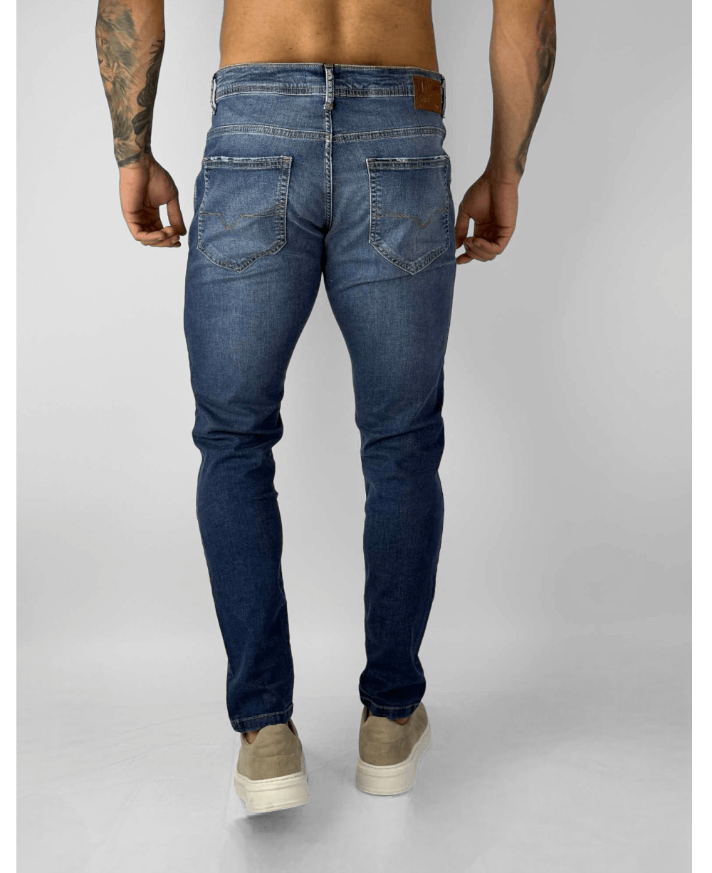 Calça Jeans Azul Medio Skinny - Visual Jeans