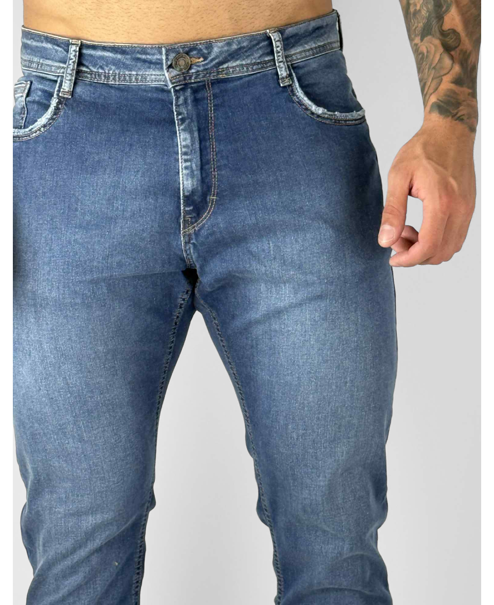 Calça Jeans Azul Medio Skinny - Visual Jeans