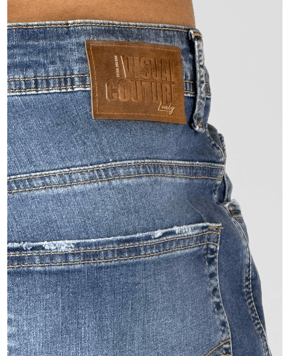 Calça Jeans Azul Medio Skinny - Visual Jeans