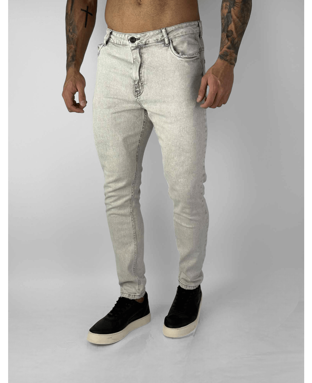 Calça Jeans Gelo Cinza Skinny - Visual Jeans