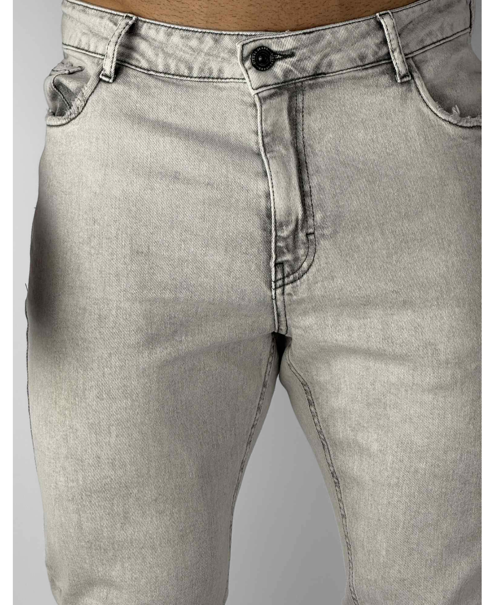 Calça Jeans Gelo Cinza Skinny - Visual Jeans