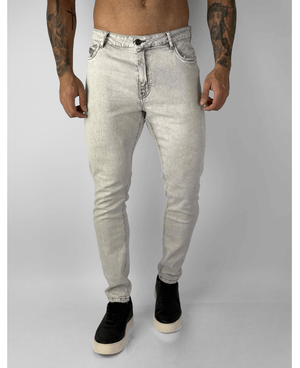 Calça Jeans Gelo Cinza Skinny - Visual Jeans