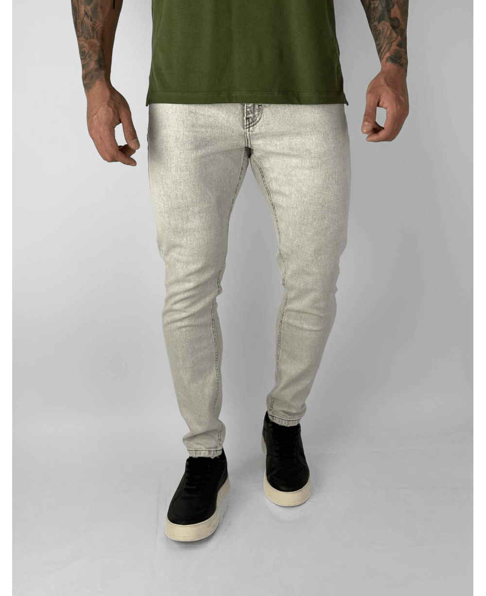 Calça Jeans Gelo Cinza Skinny - Visual Jeans