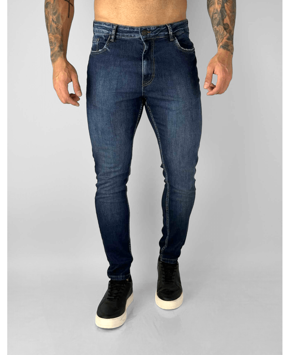 Calça Jeans Azul Escuro Skinny - Visual Jeans