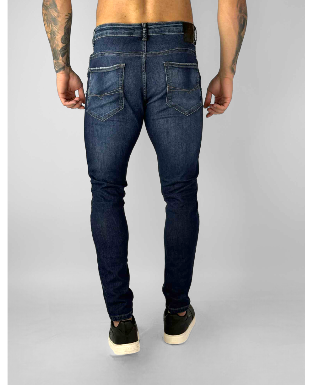 Calça Jeans Azul Escuro Skinny - Visual Jeans