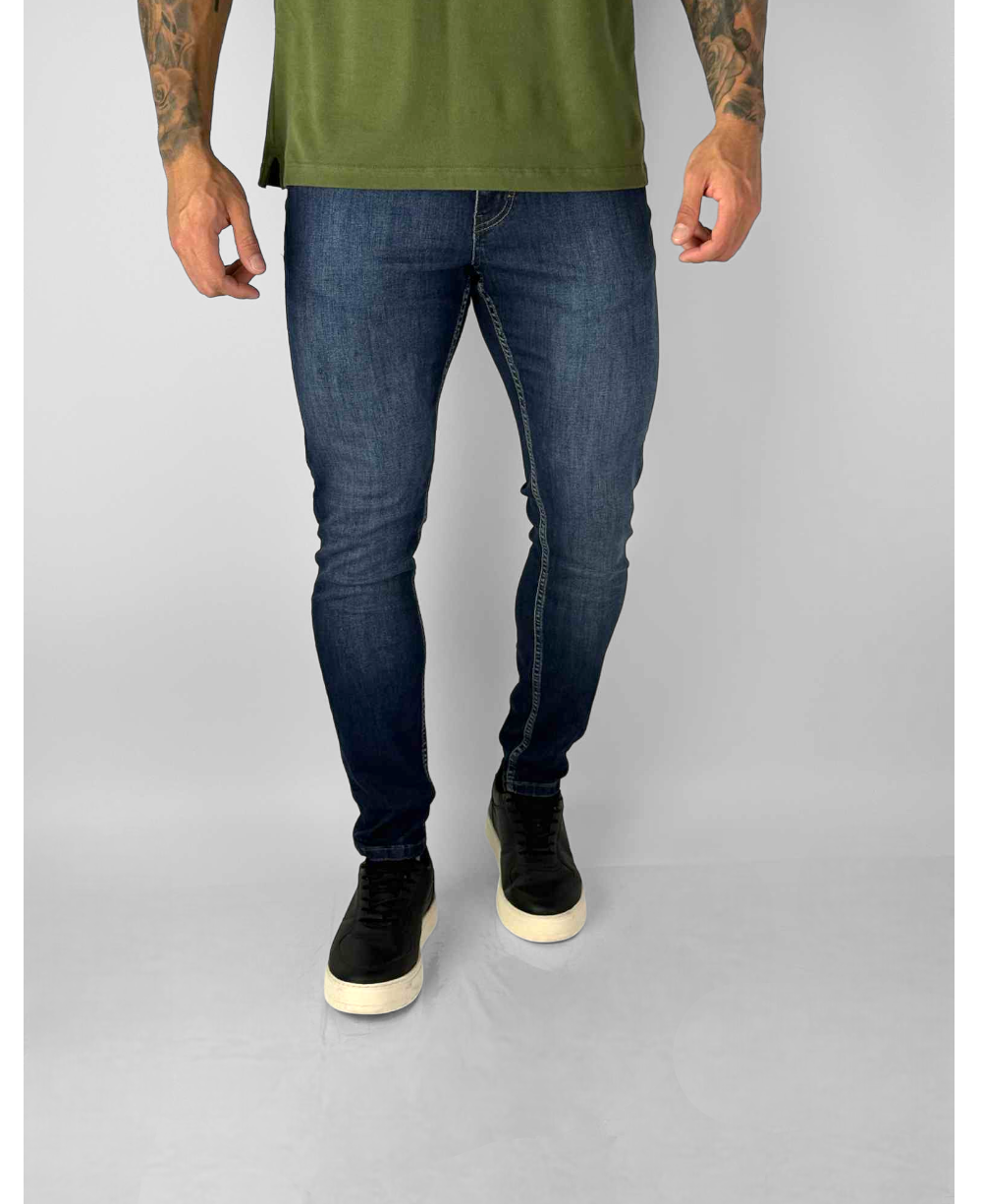 Calça Jeans Azul Escuro Skinny - Visual Jeans