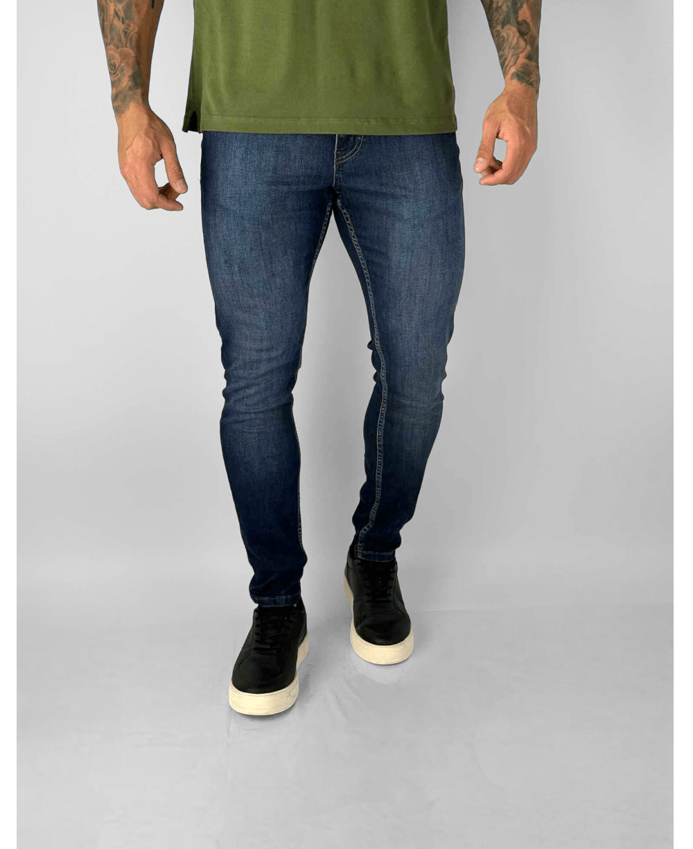 Calça Jeans Azul Escuro Skinny - Visual Jeans
