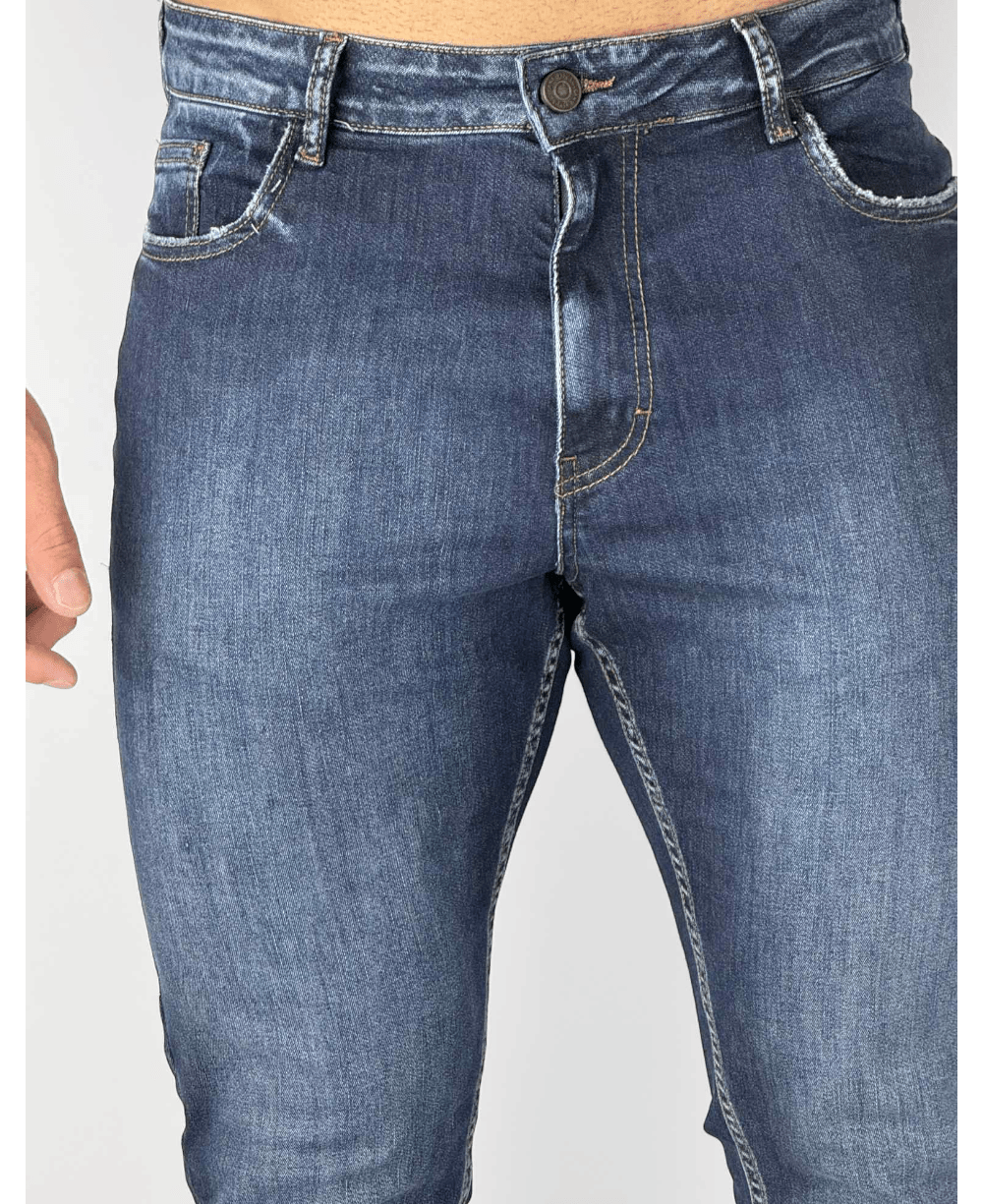 Calça Jeans Azul Escuro Skinny - Visual Jeans