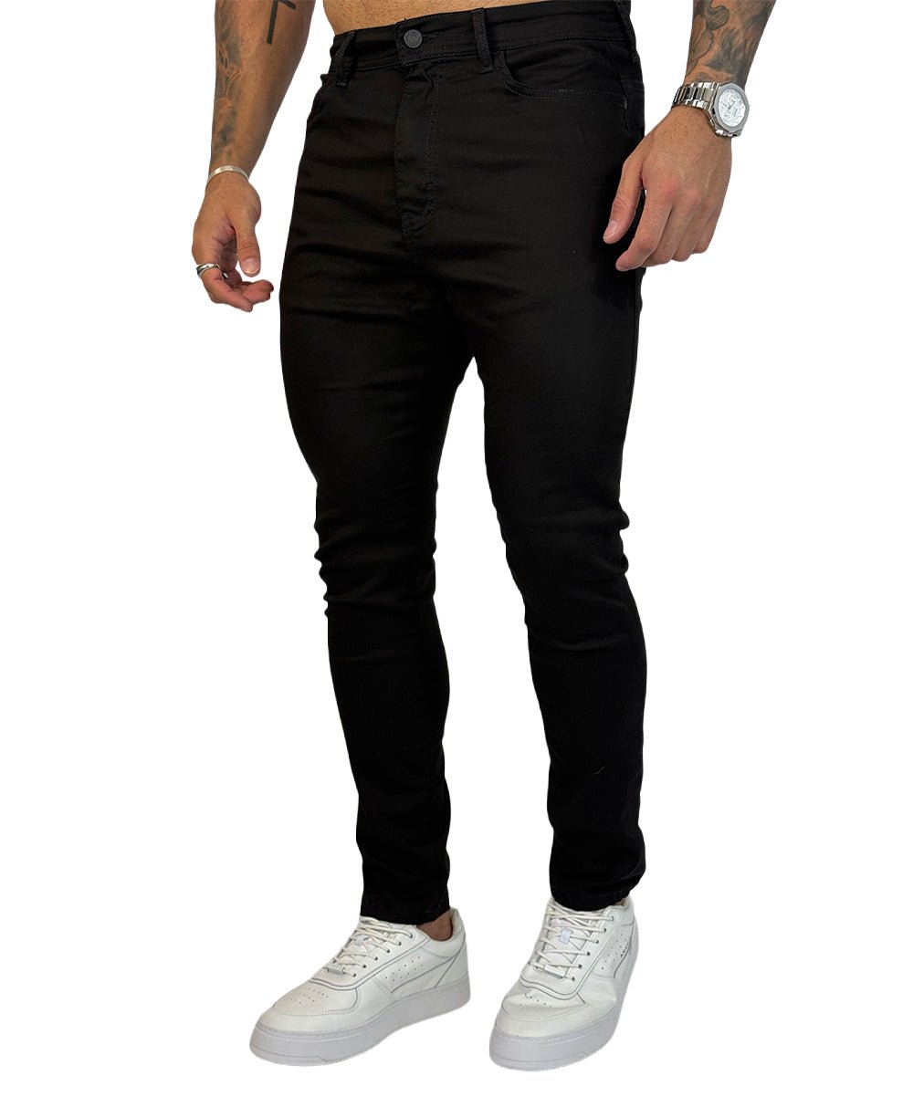 Calça Jeans Preta Skinny Masculina - Visual Jeans
