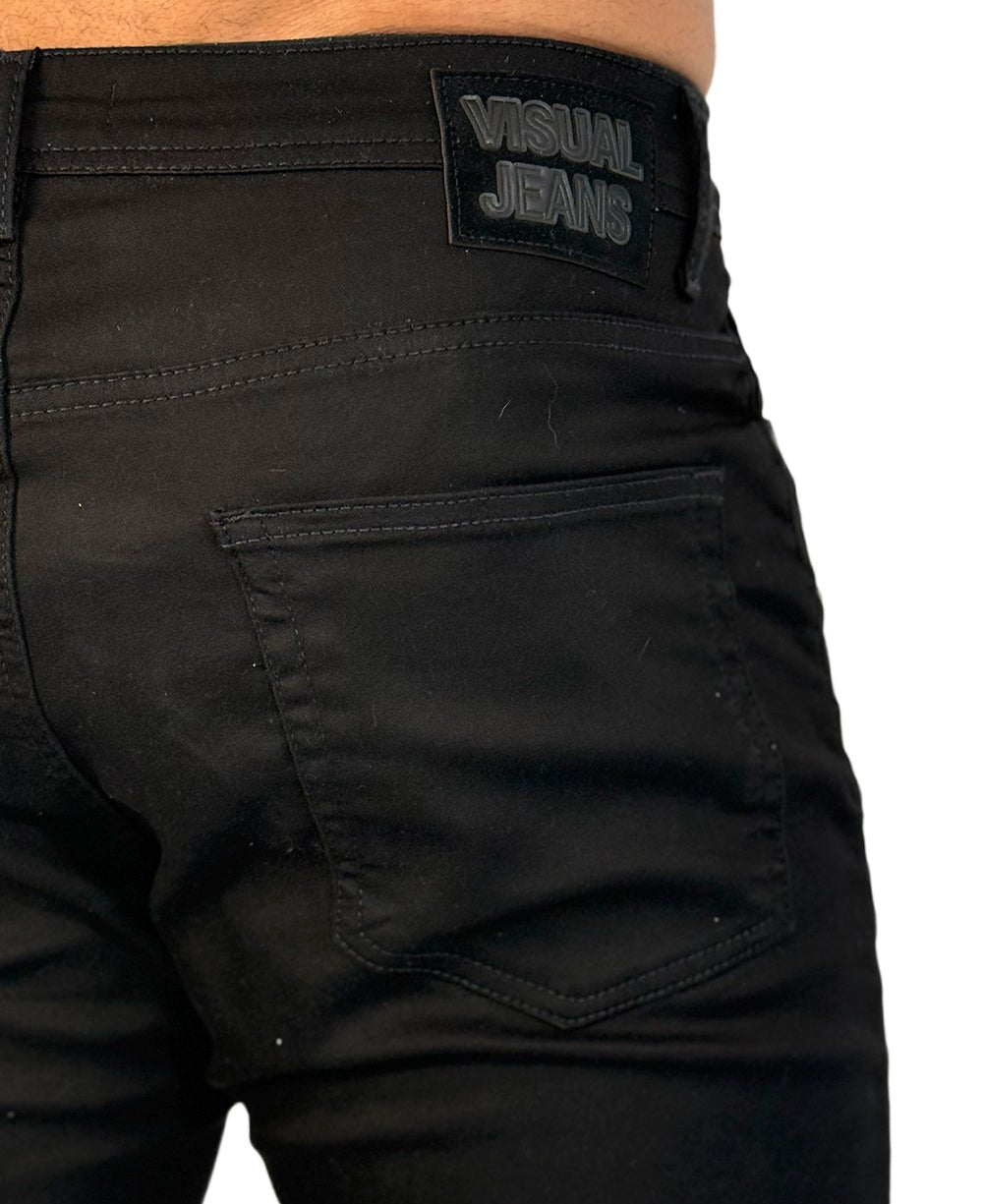 Calça Jeans Preta Skinny Masculina - Visual Jeans