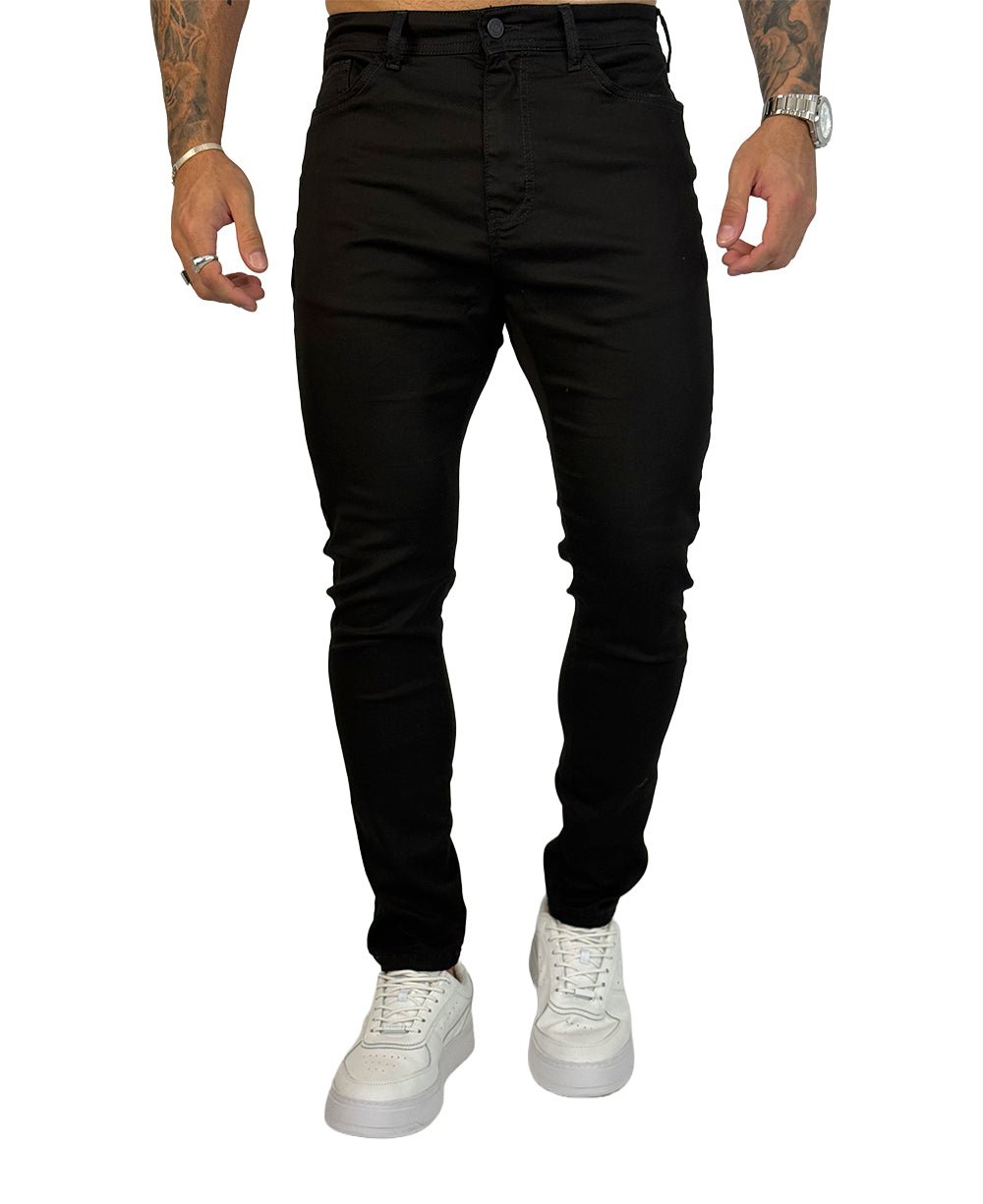 Calça Jeans Preta Skinny Masculina - Visual Jeans