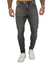 Calça Jeans Preta Mescla Cinza Skinny Masculina - Visual Jeans
