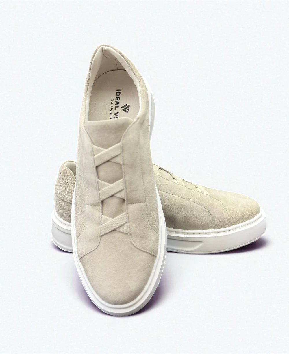 Slip On Bege Masculino Argos Bone - Ideal Vest Rouparia
