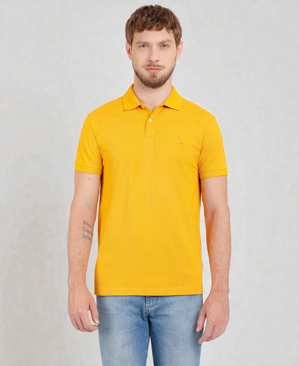 Camisa Polo Amarelo Masculina Regular Fit - Aramis