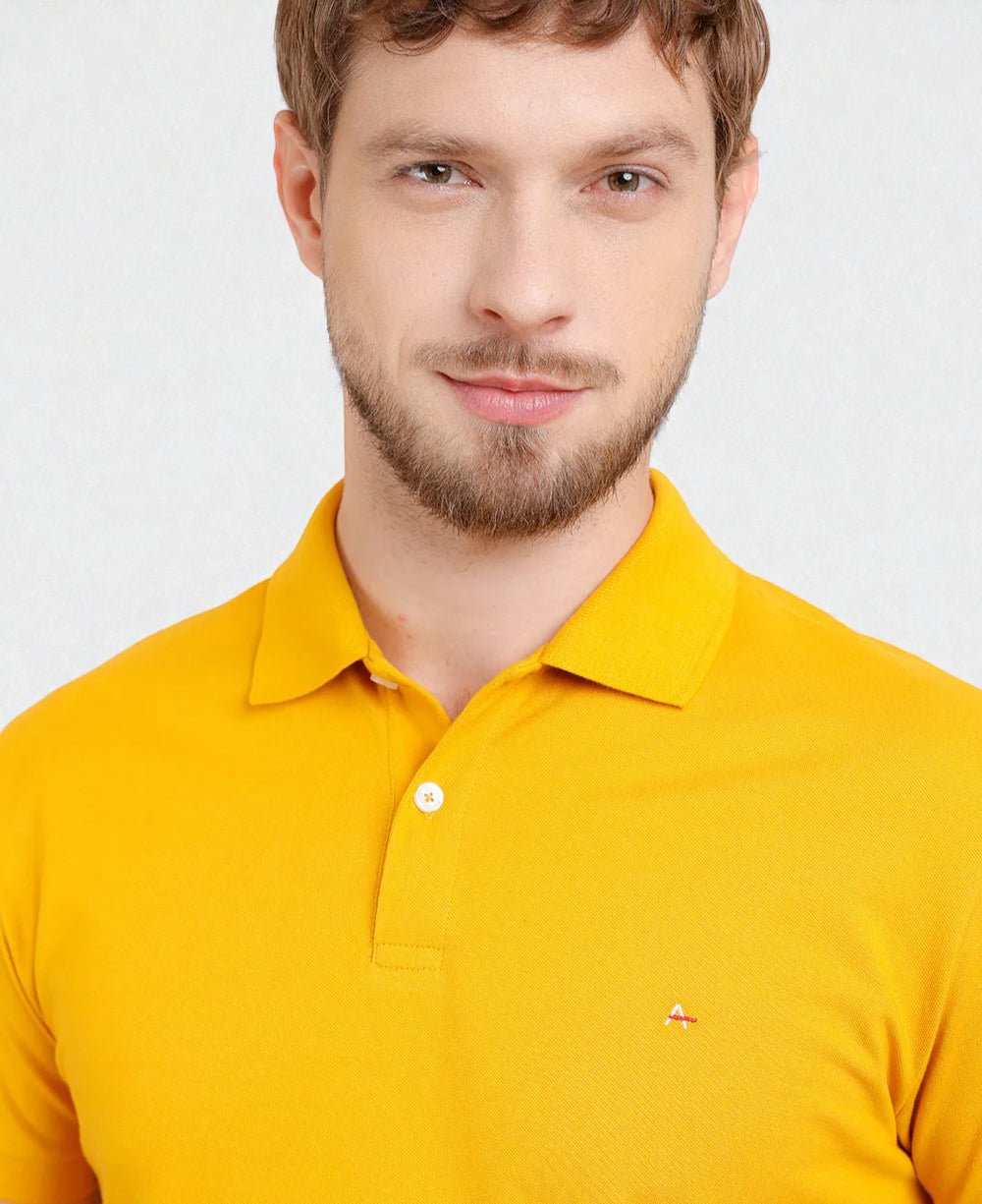 Camisa Polo Amarelo Masculina Regular Fit - Aramis