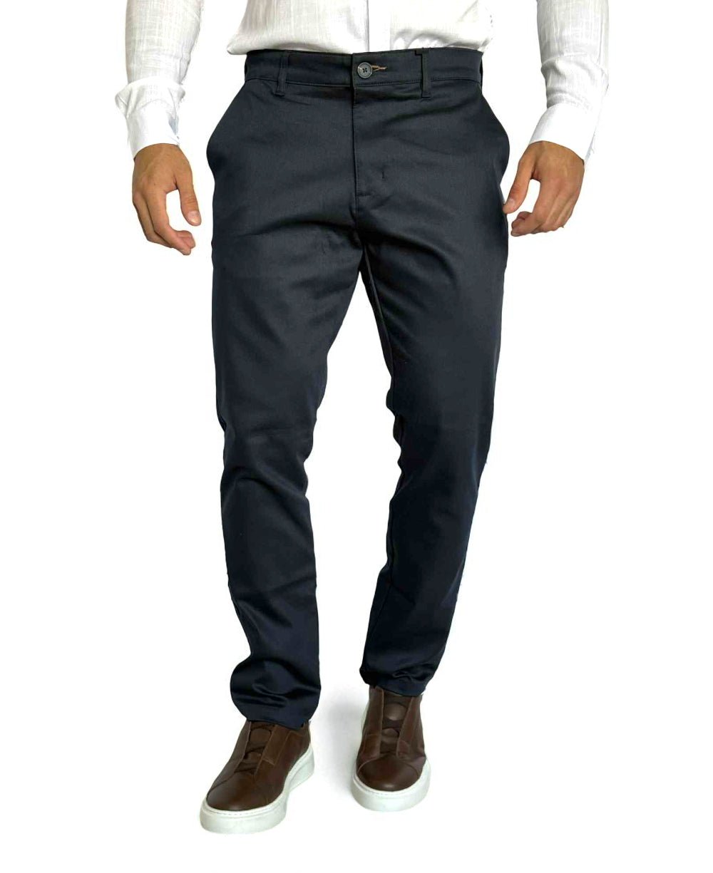 Calça Alfaiataria Azul Marinho Masculina Slim - Guilherme Soul